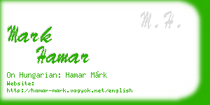 mark hamar business card