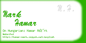 mark hamar business card